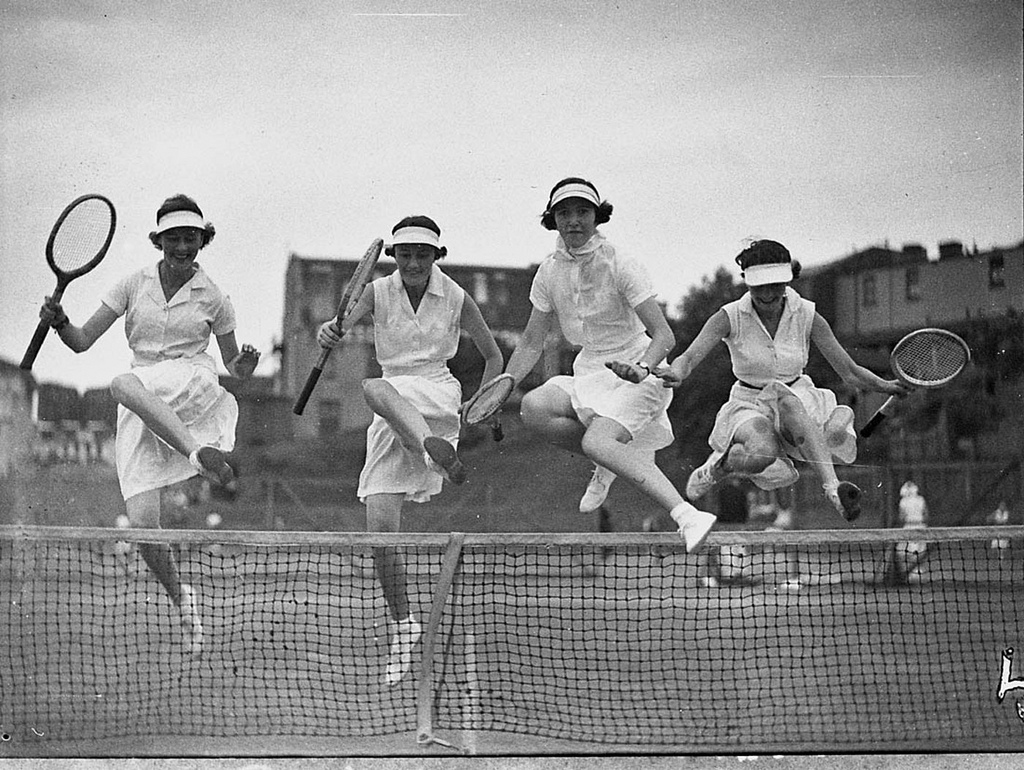 ladies playing tennis
